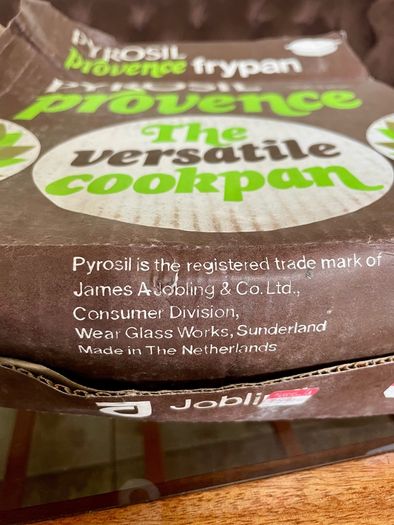 New Vintage Pyrosil Casserole Dish Spice of Life La Romarin 1970s with Lid and Original Box Unused