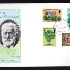 1975 Guernsey Victor Hugo's Exile in Guernsey Commemorative Stamps Addressed First Day Cover (FDC)
