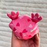 Ty Smitten the Pink with Hearts Frog approx. 14 cm. Used Please see photos Image 8