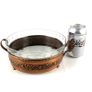 Vintage Art Nouveau Style Copper Candy Bowl With Glass Insert Image 8