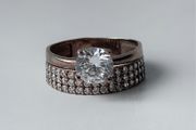 925 Silver Solitaire Ring with cz