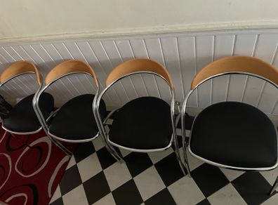 Italian effezeta chairs ,1980 set of 4