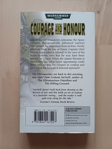 Warhammer 40,000 Courage and Honour by Graham McNeill (Games Workshop Science Fiction Paperback 2010)