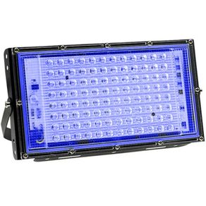 395nm 400nm Led UV Floodlight 220V Ultraviolet Stage Lamp 50W 100W LED Stage Blacklight Waterproof Disco Party Stage Backlight