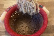 Christmas Santa Rattan Basket