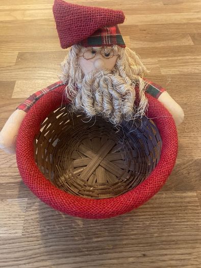 Christmas Santa Rattan Basket