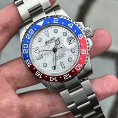 Seiko Mod Pepsi Meteorite GMT Watch