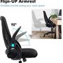 NEW SALE | Office Desk Chair, Ergonomic Mesh Chair With 90 Degree Flip-up Armrest Swivel Computer Chair With Lumbar Support, Adjustable Height, Back Support Image 4