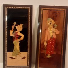 Clowns on Marquetry Board