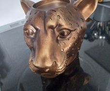 gold tiger plant/candle holder