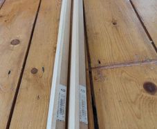 Four 2.4m Wooden Scotia Moulding 21mm x 21mm