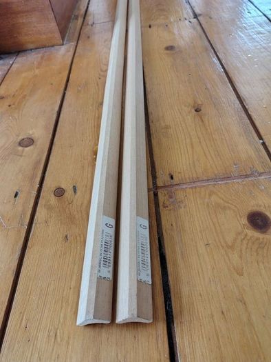 Four 2.4m Wooden Scotia Moulding 21mm x 21mm