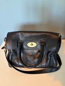Genuine Mulberry Alexa Black Leather Bag