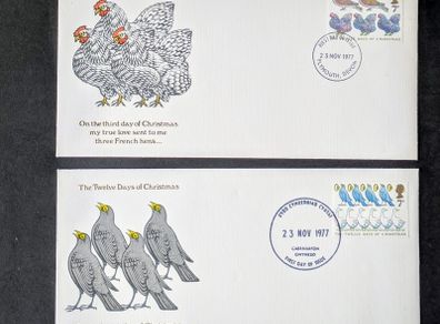 2 x Great Britain FDC's - Xmas 1977