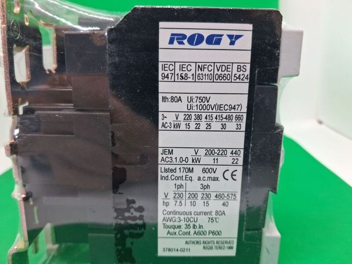 Postage - 4 Available - LC1 D5011 80A 600V 3P Telemecanique Contactor