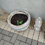Concrete Lion and flower pots Image 4