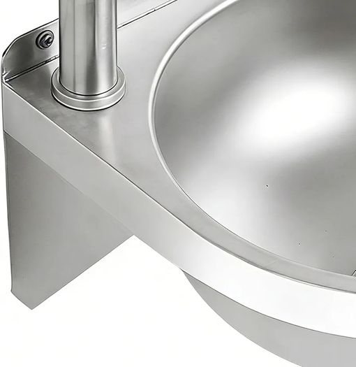 Small Bathroom Sink Washroom Semi-Circular Sink Washing Basin  Washbasin with Faucet for Bathroom Restroom Vanity Kitchen Laundry Restaurant Home Cafe Hotel