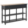 Console Table Black 120x30x76 cm MDF Image 4