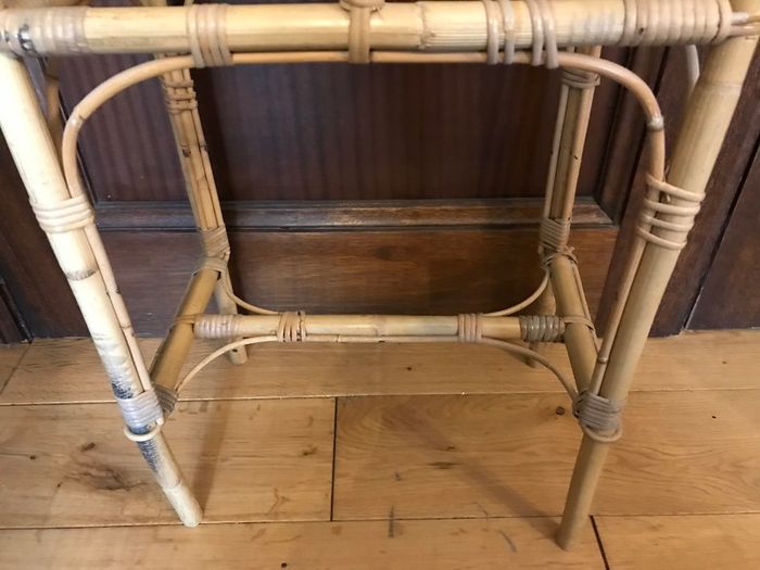 Vintage Rattan Bamboo Table