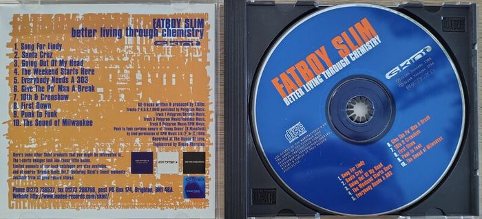 Fatboy Slim - Better Living Through Chemistry CD (1996) Electronic Big Beat EX+