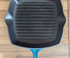 Le Creuset Cast Iron Grill Pan (Blue)