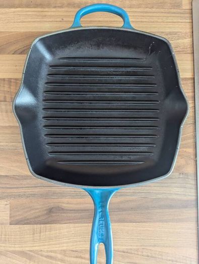 Le Creuset Cast Iron Grill Pan (Blue)