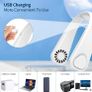 Neck Fan, Portable Hanging Neck Fan, Bladeless Mini Neck Fan, 3-Speed Hands-Free Personal Fan Rechargeable Wearable Fan, Headphone Design, for Home Office Travel Sports Outdoor Image 4