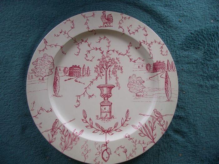 2 X Wedgwood Hand Painted Wooden Chargers - 13" Dia. - Factory Prototypes