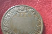 1910 British India George V One Quarter Anna coin
