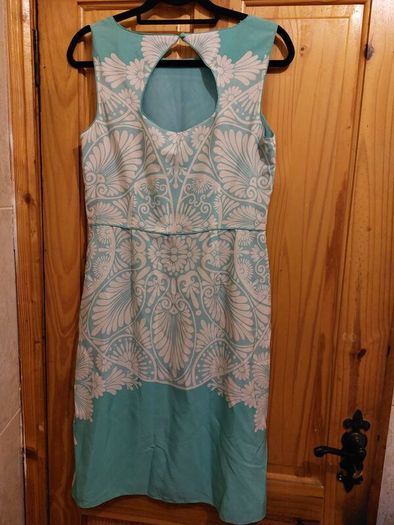Monsoon green and white mandala print dress (free postage)