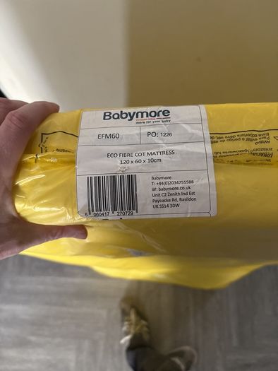 cot mattress 120cm x60cm