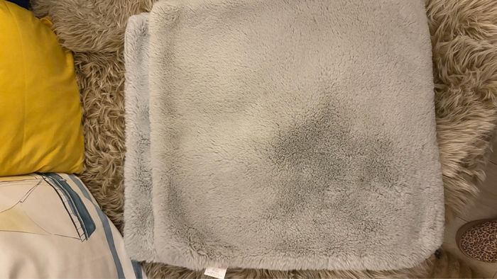 2 Divante Grey Faux Fur Cushion Covers 50 x 50cm