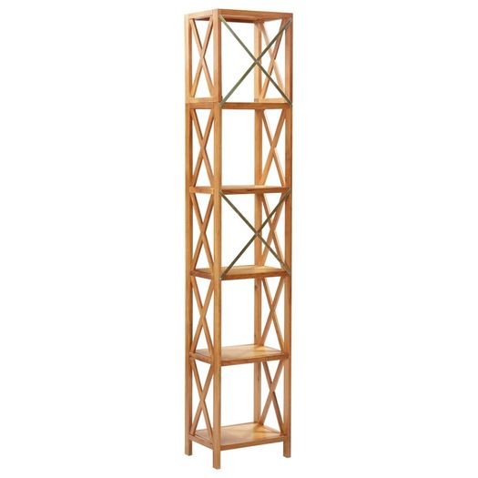 6-Tier Shelf 40x30x205 cm Solid Oak Wood