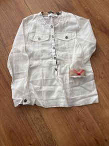 Burberry girls monogram white shirt