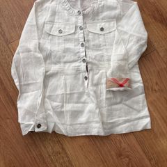 Burberry girls monogram white shirt