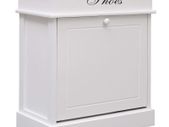 Shoe Cabinet White 50x28x58 cm Paulownia Wood