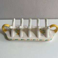 Vintage Crown Devon meadow Sweet mid 20th century toast rack