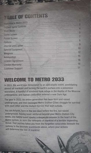 Metro 2033 PC DVD  Complete in Box Collector's Item and Display Only