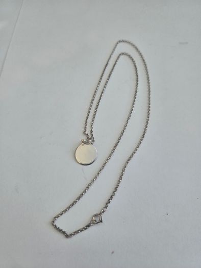 Brand New Hallmarked Silver 13mm Disc Pendant And Chain