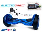 10.5 inch Hoverboard Monster All Terrain Bluetooth + Kart - Blue Galaxy for Sale