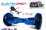 10.5 inch Hoverboard Monster All Terrain Bluetooth + Kart - Blue Galaxy for Sale