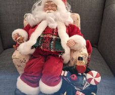 Christmas snoring santa decoration.