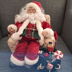 Christmas snoring santa decoration.