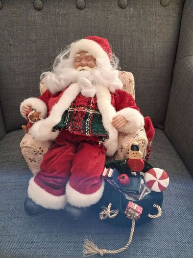 Christmas snoring santa decoration.