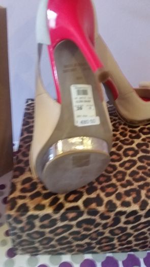 Brand New, Cream Suede Peep Toe High Heel