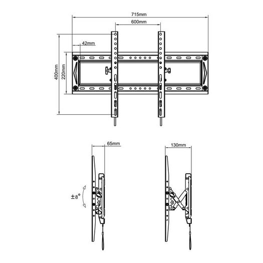 Tv Wall Mount Bracket Flat Tilt Pull Out 50-90"