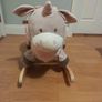 Plush Rocking Unicorn with Wooden Base Image 3