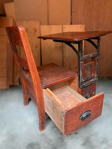 Vintage 1920's American Oak Childs desk