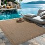 XXL Outdoor Rug Weatherproof 240 x 340 cm Green Sisal Look Rug Washable and Waterproof Rug Kitchen Balcony Patio and Image 4