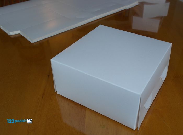 Lot of 10 Cake Boxes bakery birthday cup cake paper brand New SIZE Cake Box 7 x7 x 4'' /18 x 18 x 10 cm